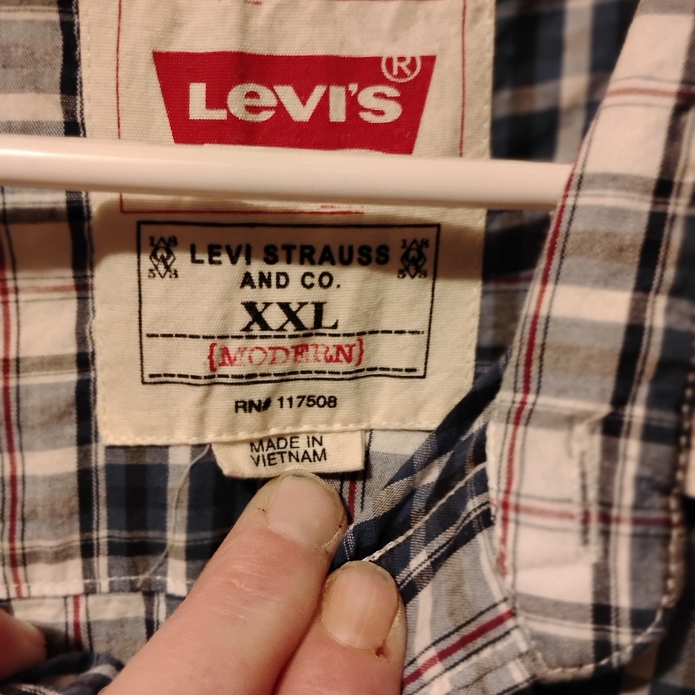 Levi's Plaid Shirt XXL